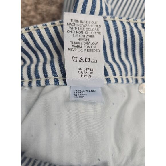 Maurices Striped Denim Mini Skirt Size 6 Coastal Cowgirl Stretch Summer French - Picture 7 of 7